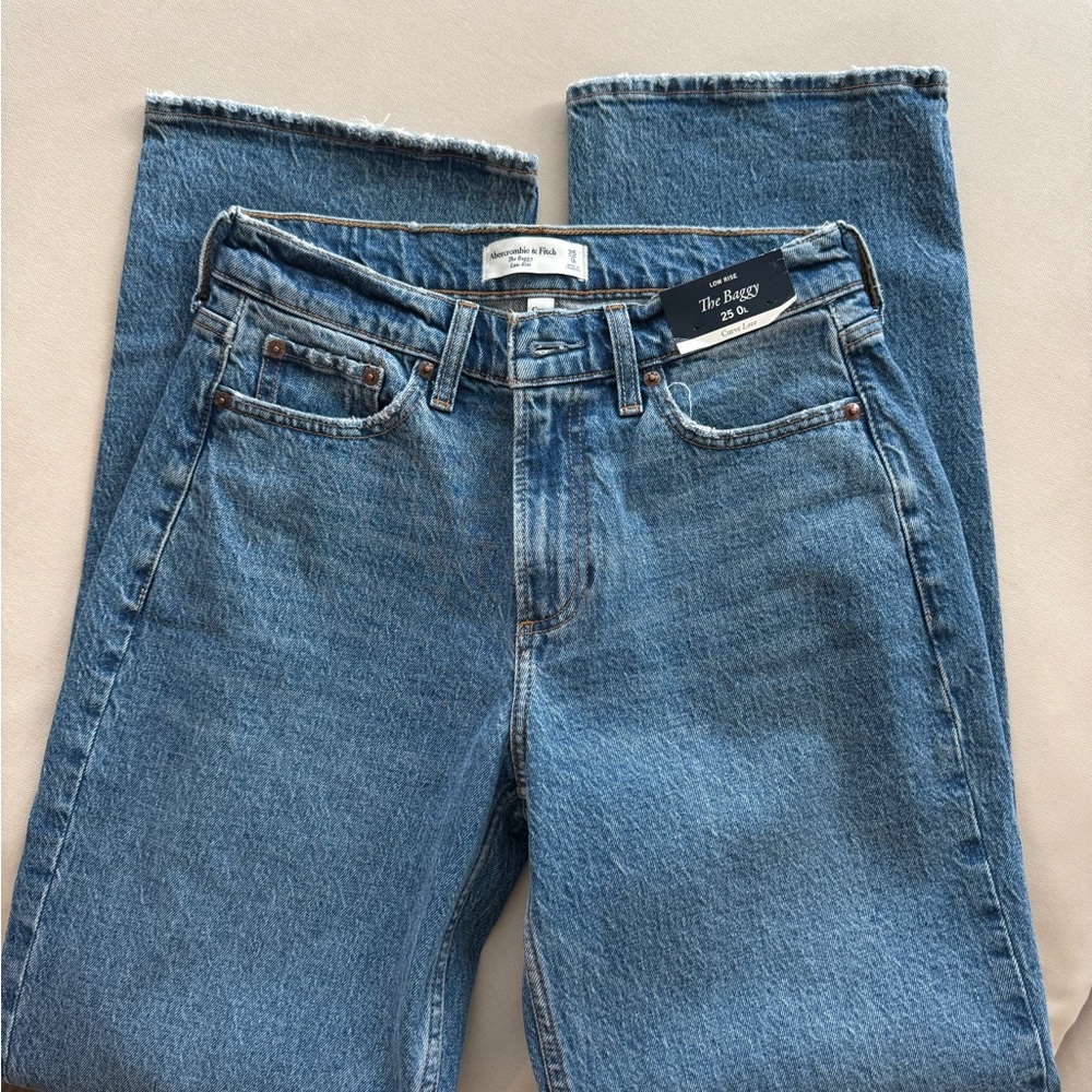 Abercrombie & Fitch NWT Curve Love Low Rise Baggy Jeans